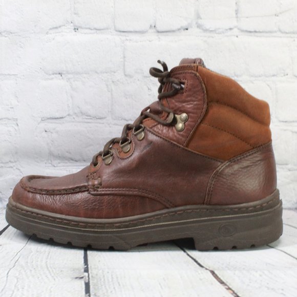 Carolina Other - Carolina Brown Leather Lace-up Padded Chukka Work Ankle Boots Size 8 D